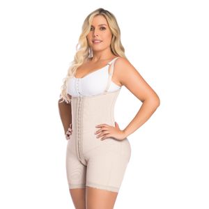 High Compression Post-Surgical Girdle Mid-Thigh with Triple Abdominal Reinforcement and Free Bust