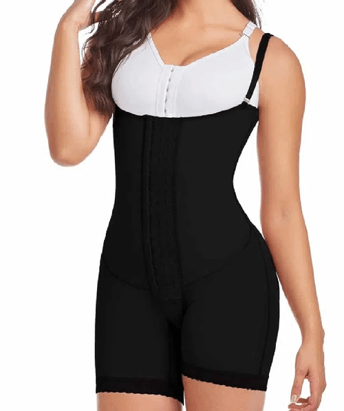 High Compression Post-Surgical Girdle Mid-Thigh with Triple Abdominal Reinforcement and Free Bust