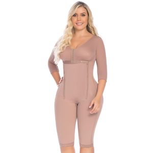 High-Compression Post-Surgical Girdle with Built-In Bra, Arm & Thigh Control
