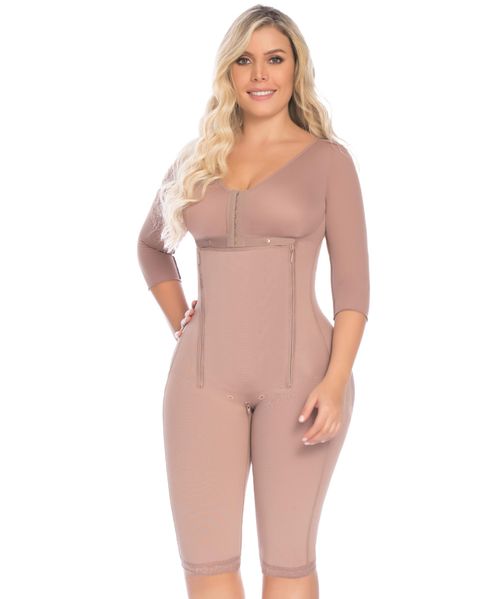 High-Compression Post-Surgical Girdle with Built-In Bra, Arm & Thigh Control