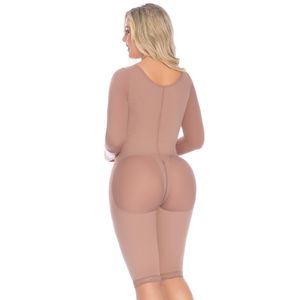 High-Compression Post-Surgical Girdle with Built-In Bra, Arm & Thigh Control