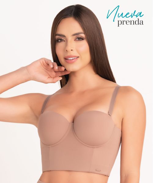 Strapless Bra with Wide Band and Back Control