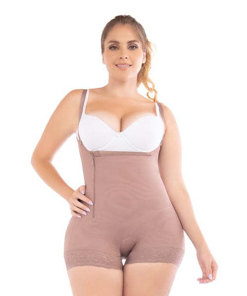 High Compression Short Girdle with Side Zipper for Daily and Postpartum Use