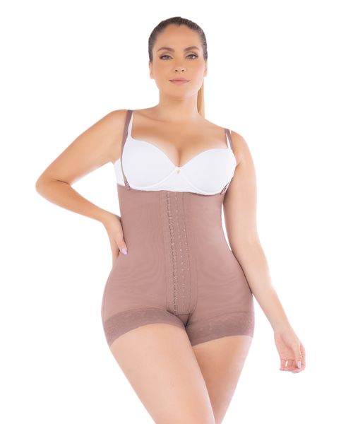 High Compression Strapless Short Shapewear with Figure Molding and Butt Lift