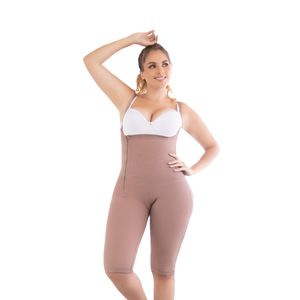 Post-Surgical High Compression Girdle to the Knee with Side Zipper and Abdominal Control